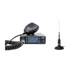 Pack Compact CB 27MHz PNI pour voiture + Antenne magnétique PNI 70cm