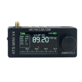 Récepteur ATS Mini V4 SI4732 HF 0.1-30 MHz + boitier métal + antenne Donut WB