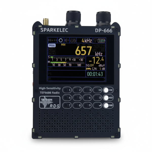 DP-666 – Récepteur DSP Tout Mode FM/LW/MW/SW/OIRT TEF6686 Écran Tactile HamGeek